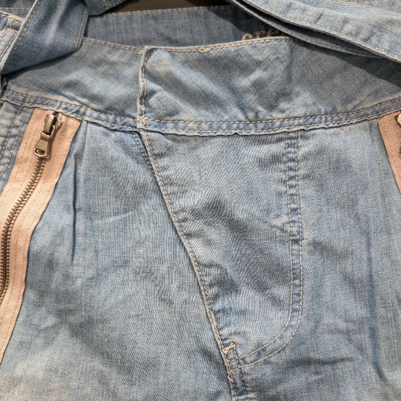 Vintage Cream Denim cuffed jeans - Picture 3 of 9